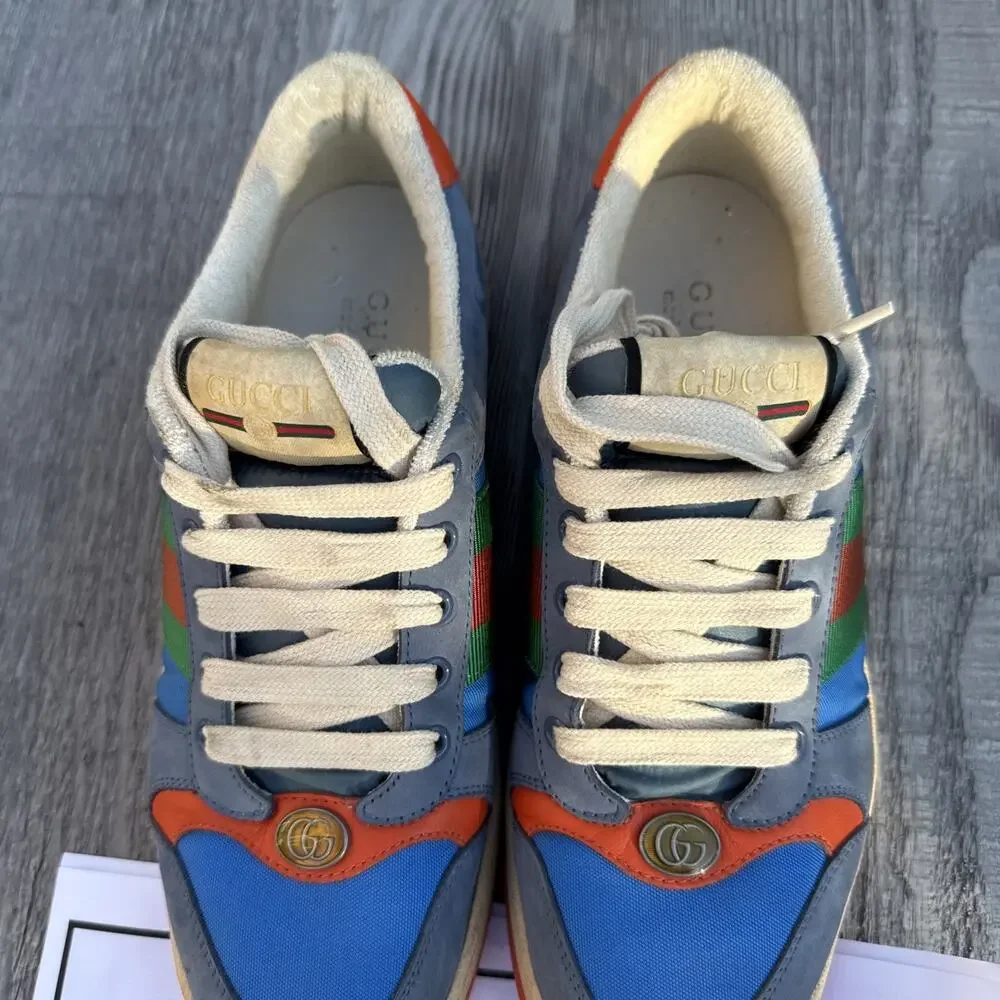 GUCCI Men's Screener Sneakers Trainers Shoes Men 7 Or Women 8.5 COA